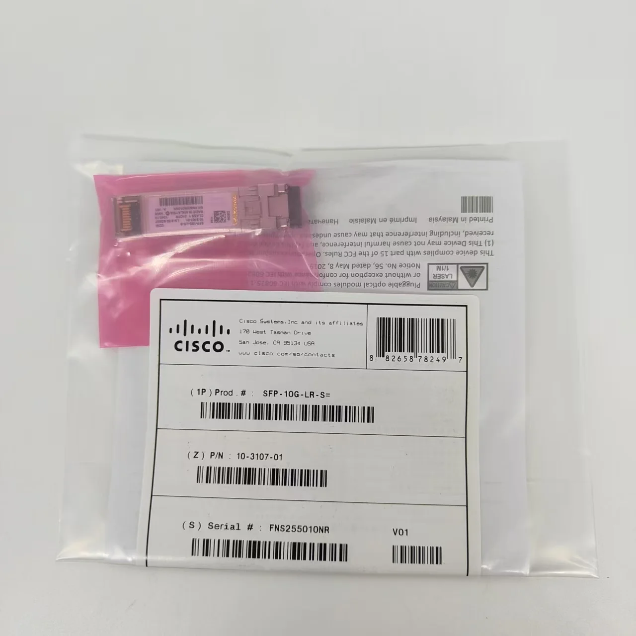 Фото Модуль приемопередатчика SFP-10G-LR-S 10 Гбит/с SFP + одномодовый 10 км №1