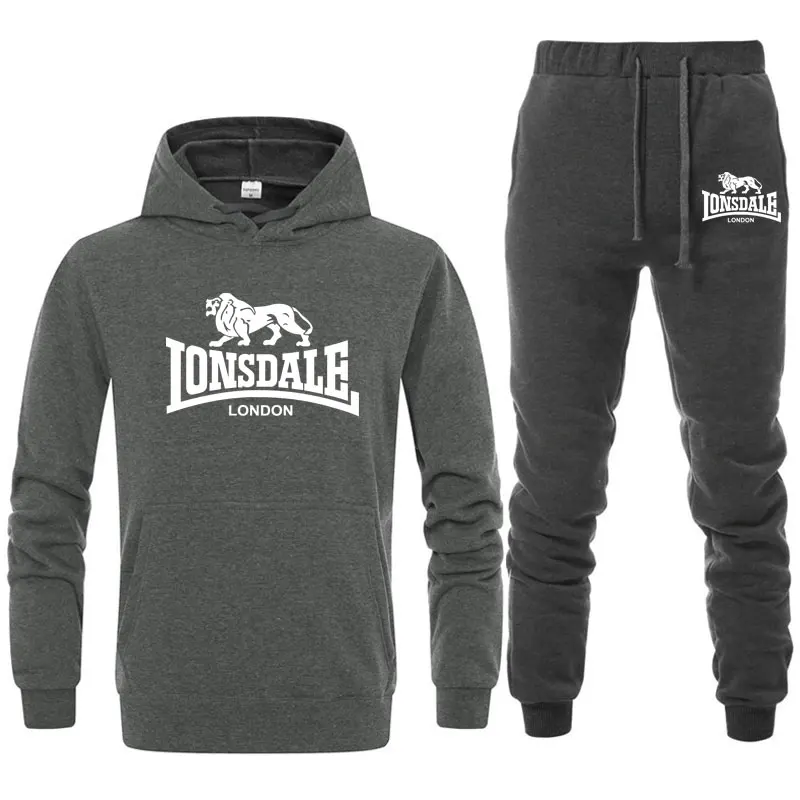 Модный тренд LONSDALE мужские толстовки с принтом брендовый спортивный костюм