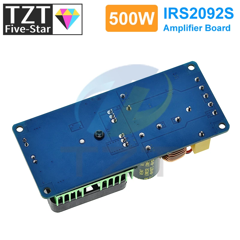 Одноканальный цифровой усилитель мощности TZT HIFI Power IRS2092S 500 Вт плата класса D