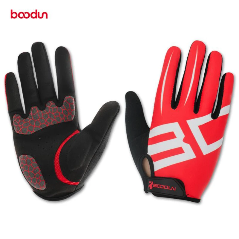BOODUN Bicycle Cycling Gloves Outdoor Sports Lycra Long Finger Gloves Non-slip And Shock-absorbing Bike Riding Gloves