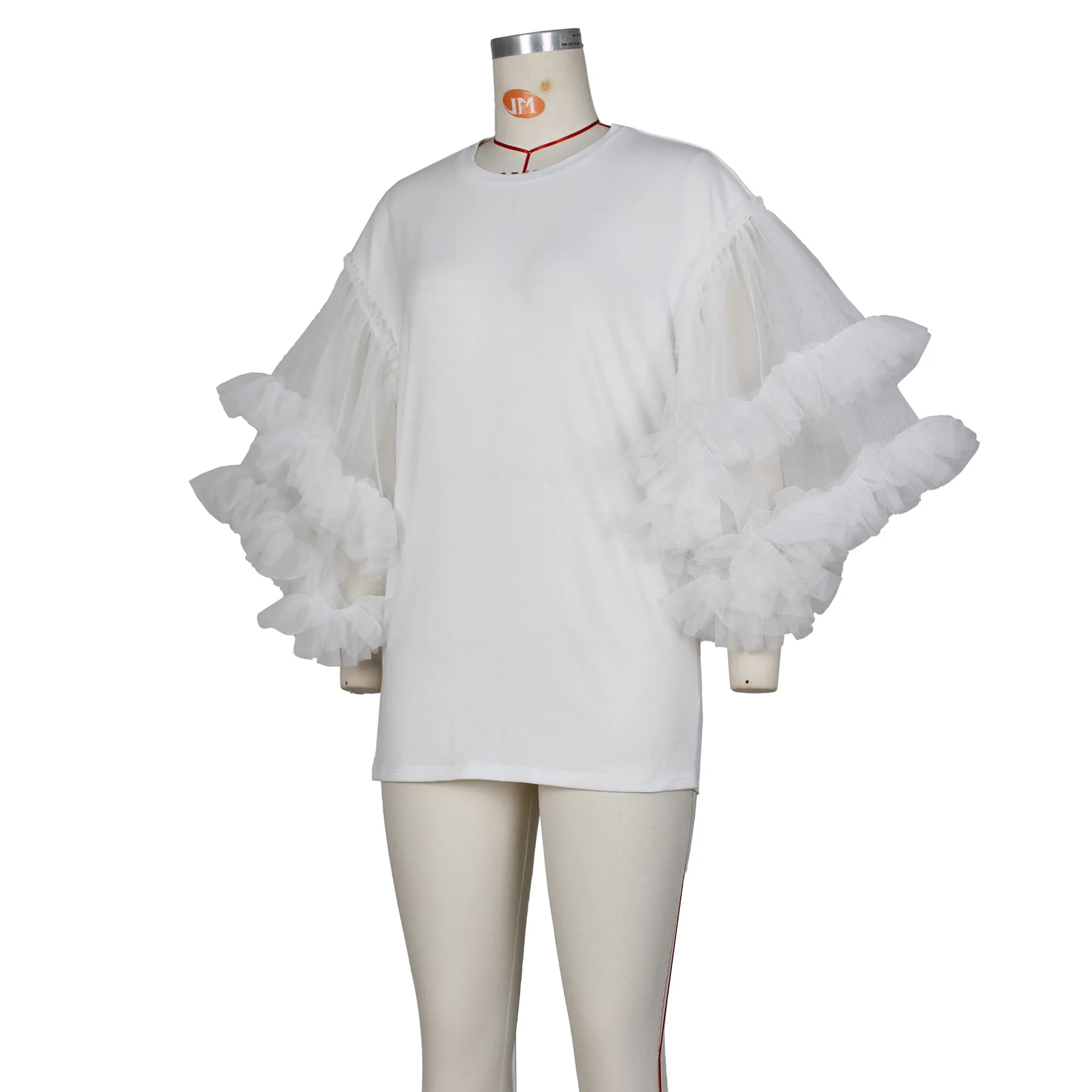 Perl Women Mesh Ruffles Flare Long Sleeve Patchwork O-neck T-shirt Style Dress 2023 Street Fashion Vestidos Evening Dresses 5 Perl Women Mesh Ruffles Flare Long Sleeve Patchwork O-neck T-shirt Style Dress 2023 Street Fashion Vestidos Evening Dresses 5