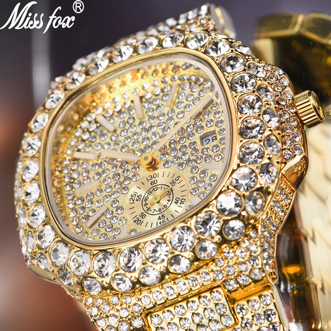 Часы Ice Out для мужчин, полностью бриллиантовые, шикарные, Лидирующий бренд, модные, автоматические, дата, хип-хоп, часы из нержавеющей стали, мужские, Relogio Masculino