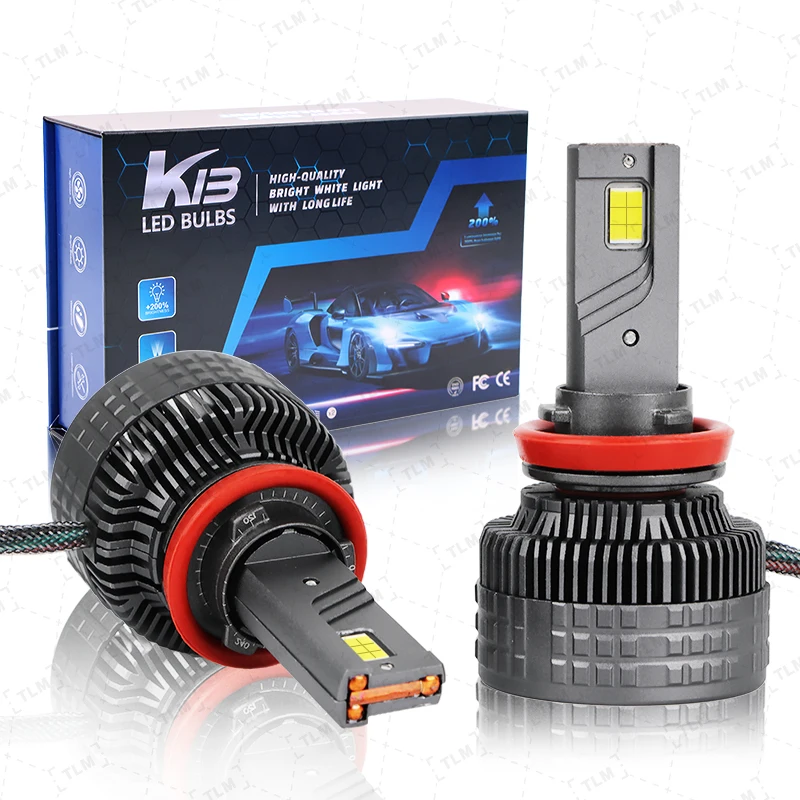 Супер Яркие Светодиодные Автомобильные Фары K13MAX 200 Вт H11 H7 Canbus 9005 9006 HB3