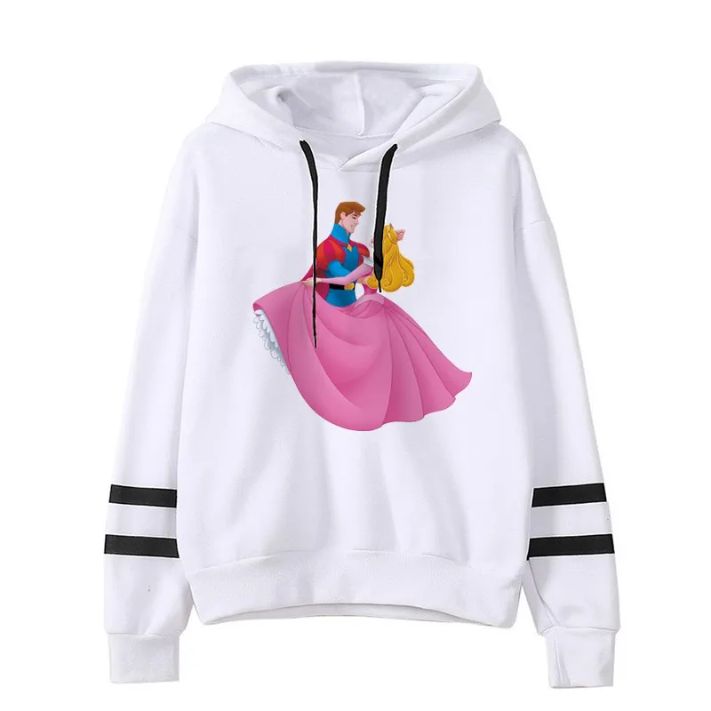 

Aurora and Prince Phillip Dancing Women Korean Clothing Kawaii Hooded Sweatshirt Popular Cartoon Women Plus Sizes Hoodies 2022