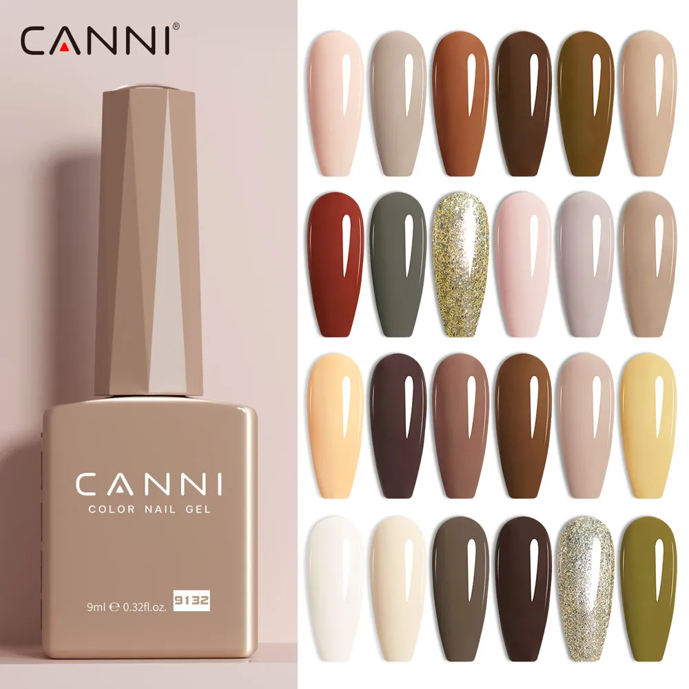 Фото CANNI 9 мл TPO/HEMA FREE Гель-лак Зимние цвета Маникюр Nail Art Salon Varnish Soak off Эмаль УФ-светодиодный лак для ногтей Гель DIY №2