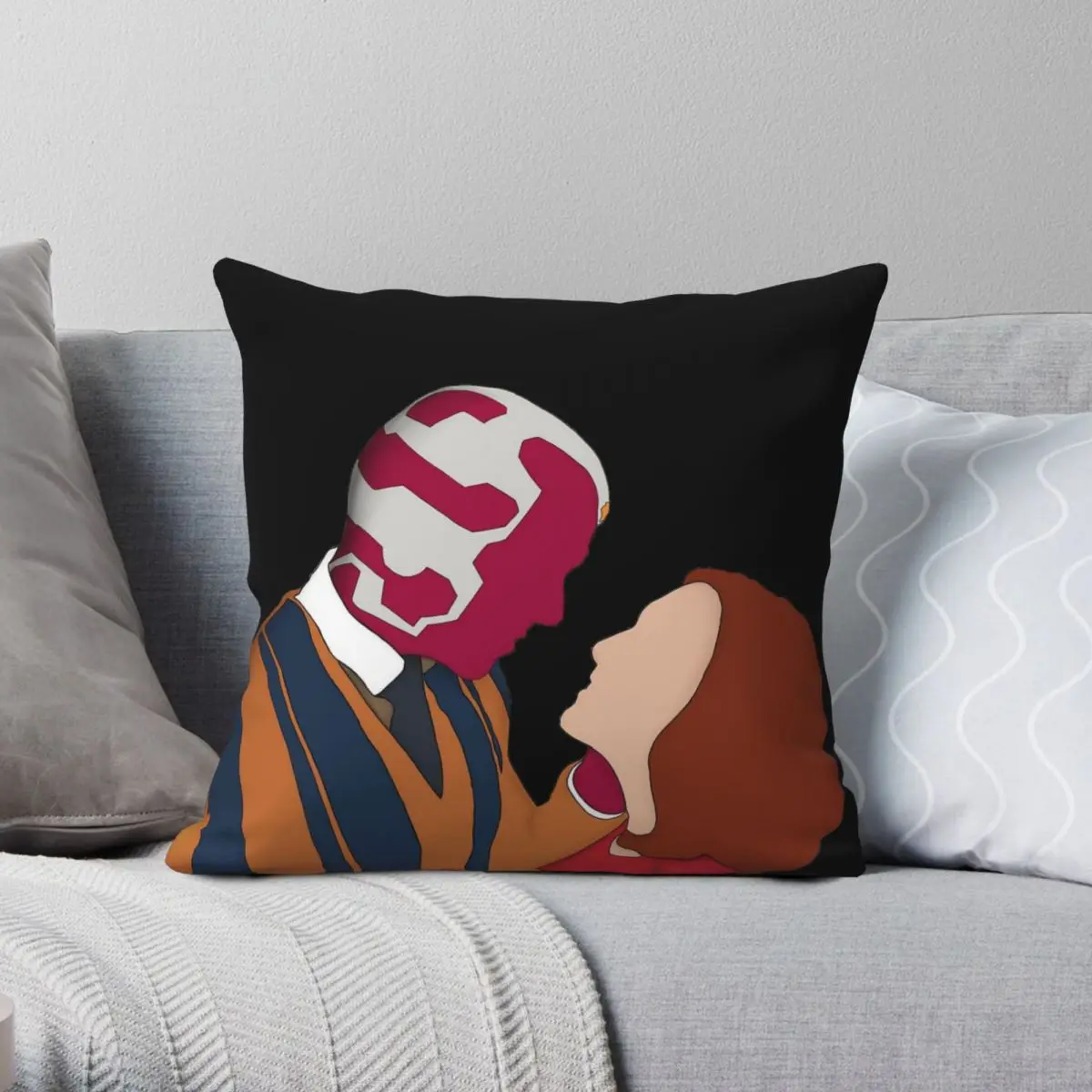 

Wanda And Vision Square Pillowcase Polyester Linen Velvet Creative Zip Decorative Pillow Case Bed Cushion Cover