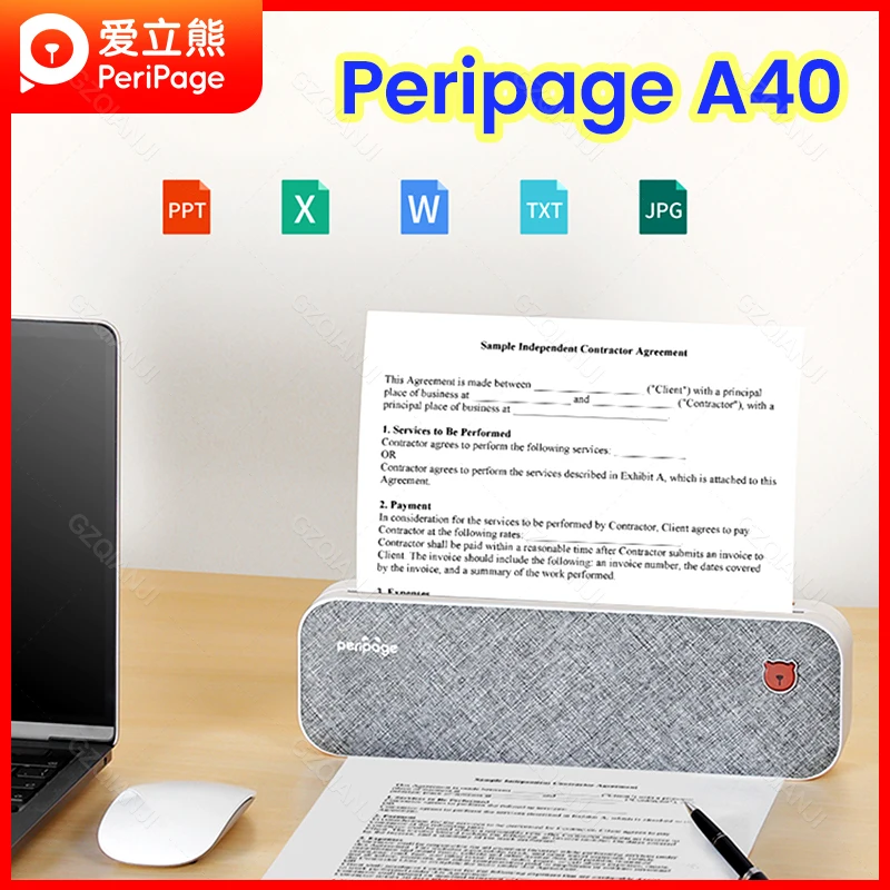 Price Peripage a40 impressora de papel portátil formulário térmico pdf escritório casa impressora bluetooth para telefone escola impressão de documentos