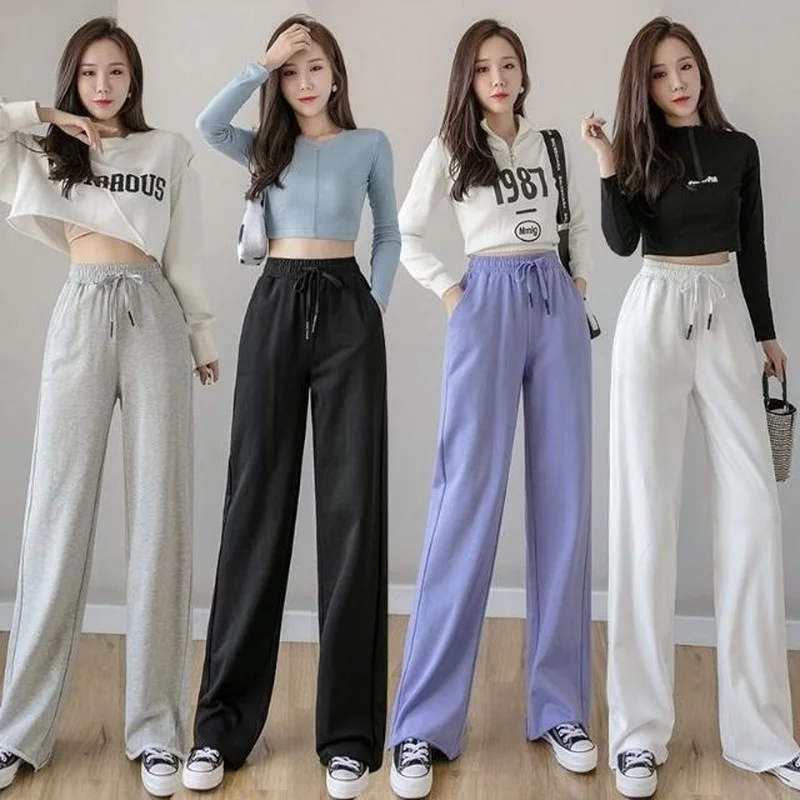 

Baggy Summer Women's Pants 2023 Long High Waisted Palazzo Straight Fluid Loose Casual Wide Leg Trousers for Women Fashion Korean