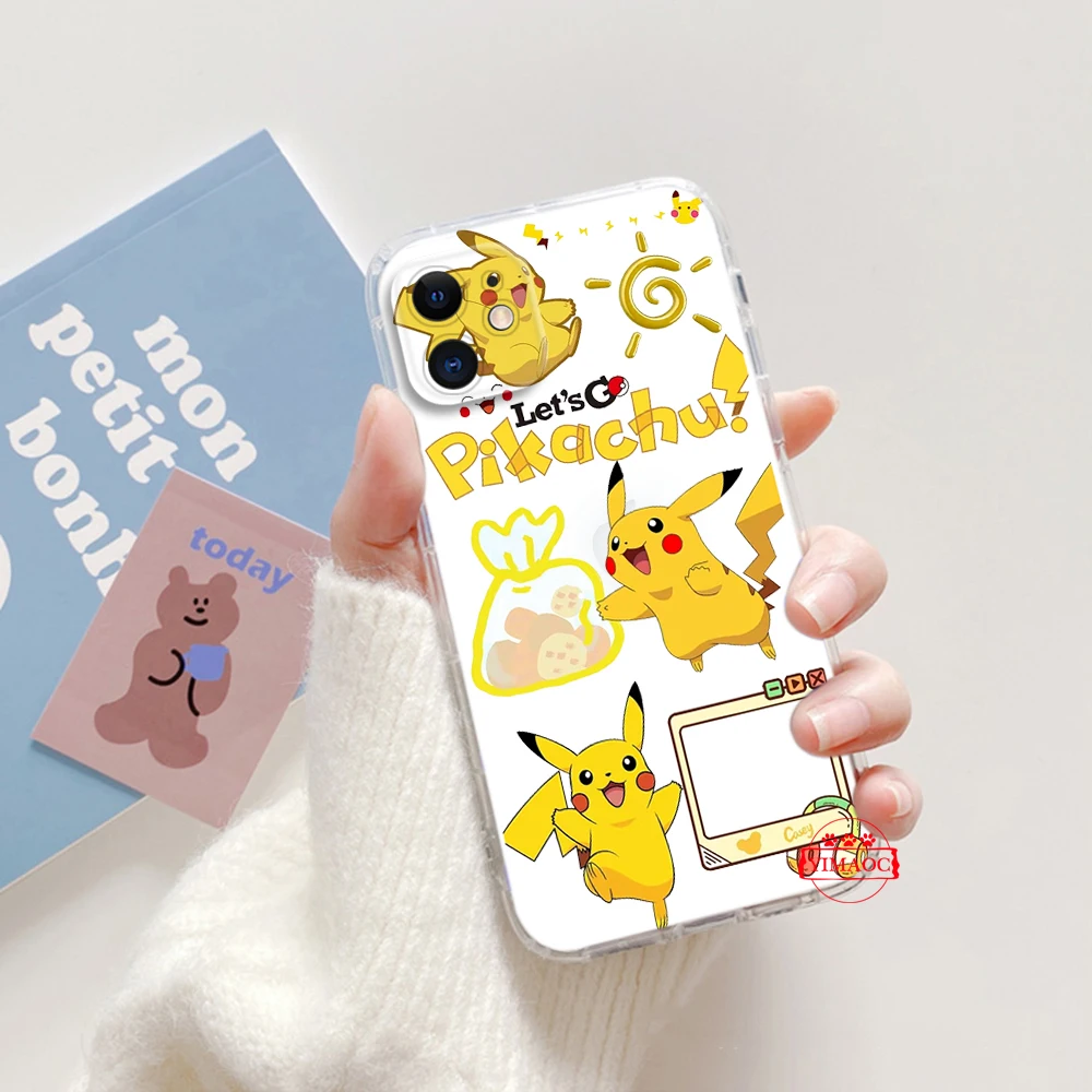 Мягкий чехол B32 Pikachu для Samsung S8 S9 S10 S10E S20 FE S21 Plus Ultra S30 Note 10 20 8 9 M33 M52 M53
