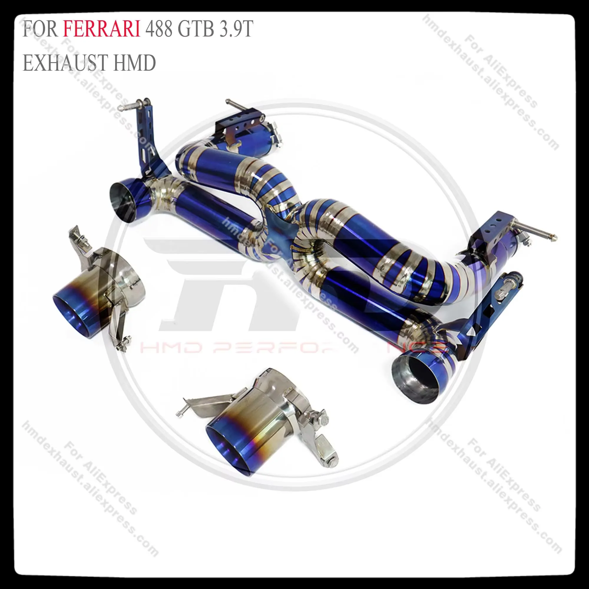 Титановая выхлопная система HMD Performance Catback для Ferrari 488 Pista Spider GTB 3 9T глушитель