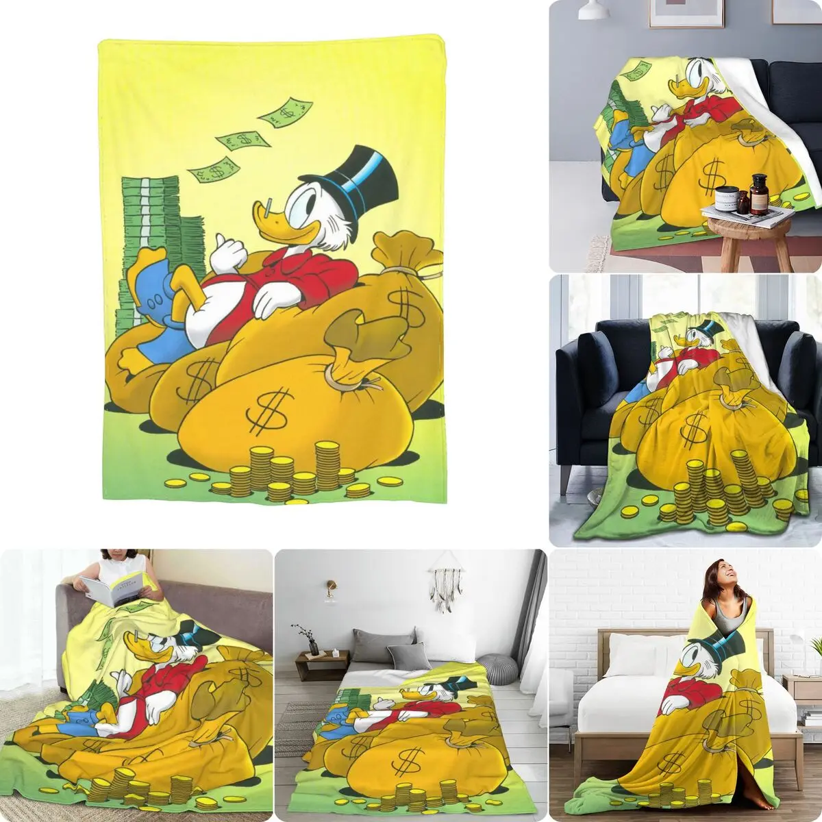 Ультра-Мягкое микро Флисовое одеяло sкридж макдак плюшевое покрывало