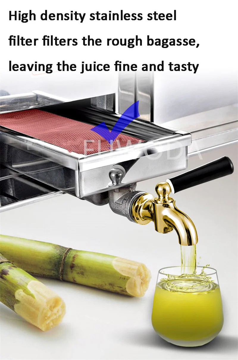 Automatyczna elektryczna automatyczna kruszarka do trzciny cukrowej Separacja Wyciskacz Wyciskarka soku z