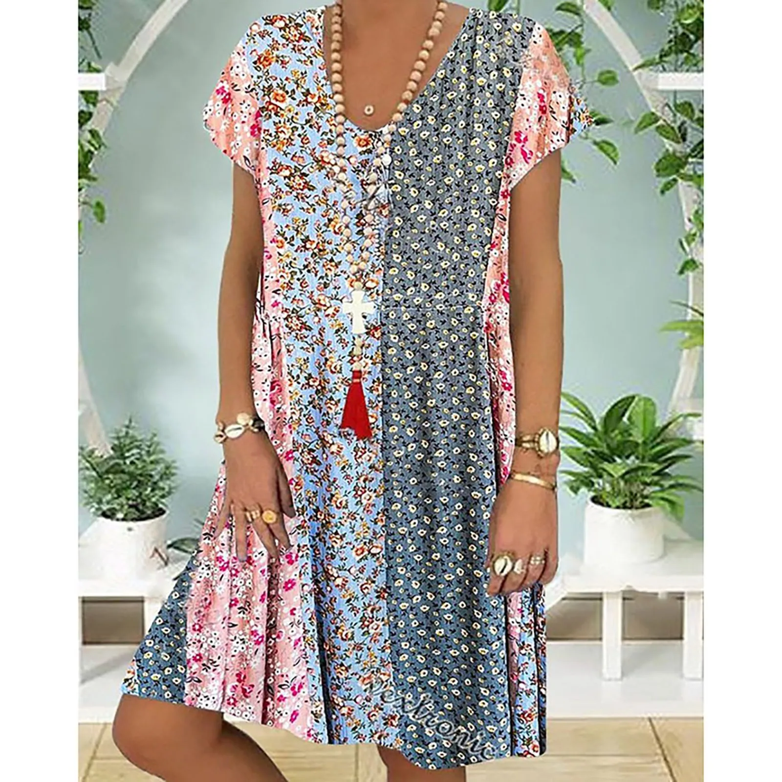 

Women Loose Vintage Fashion Ruffles Befree Dress Large Big Lace Sexy Summer Boho Casual Party Elegant Dresses