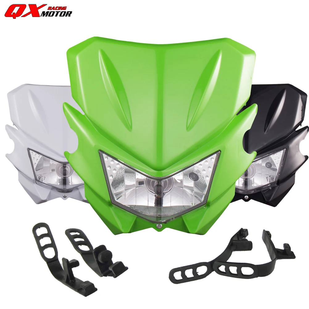 Motorcycle Headlight Headlamp 12V H4 35W Head Light For KAWASAKI KLX 110 125 150 230 250 300 450R CRF WRF MX Enduro Dirt Bike