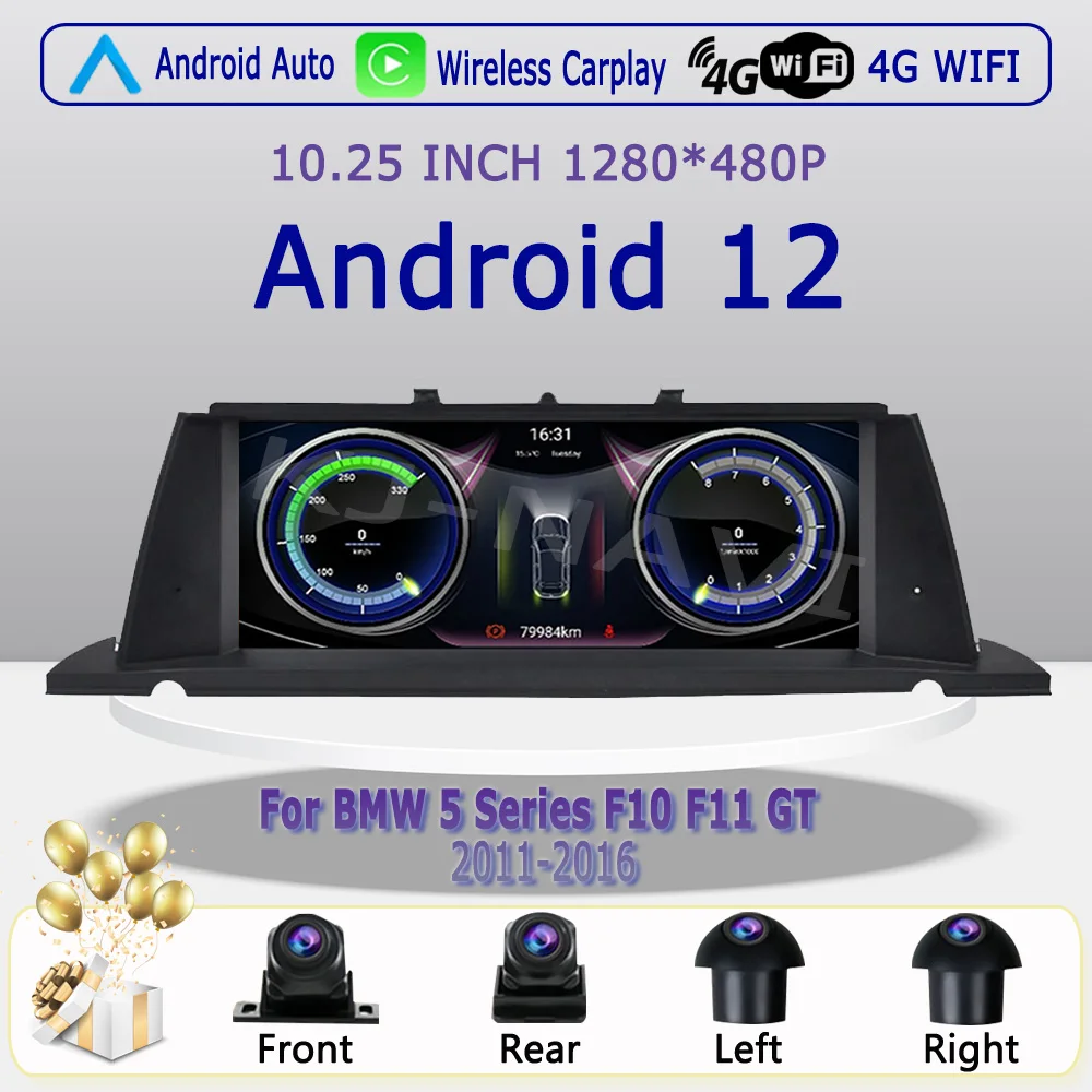 

Android 12 Car Player Multimedia Stereo Touch Screen For BMW 5 Series F10 F11 GT 2011-2016 System Carplay GPS Navigation Radios