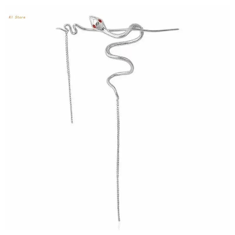 

Женский головной убор в форме змеи, большая шпилька для волос для девочек, аксессуары для волос для отпуска