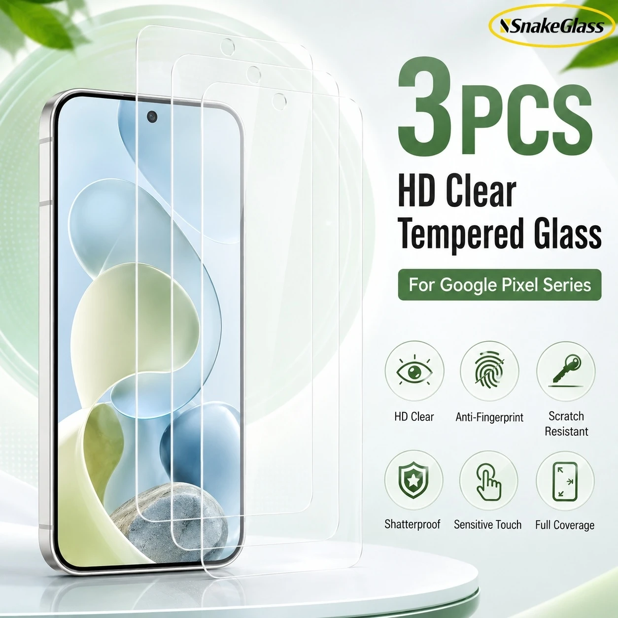 Фото Защитная пленка из закаленного стекла HD для Google Pixel 11 Pro XL 10 Pro XL 9 Pro 8 7a 6a 5 4a 5G 3a XL 10A 9A, 3 шт., 9H, прозрачная, HD №1