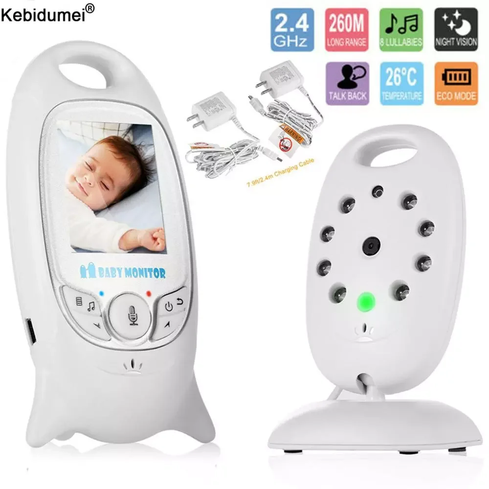 

VB601 2.0 Inch Wireless Video Baby Monitor Night Vision Two-way Radio Baby Camera Temperature Monitoring Mini Camera 8 Lullaby