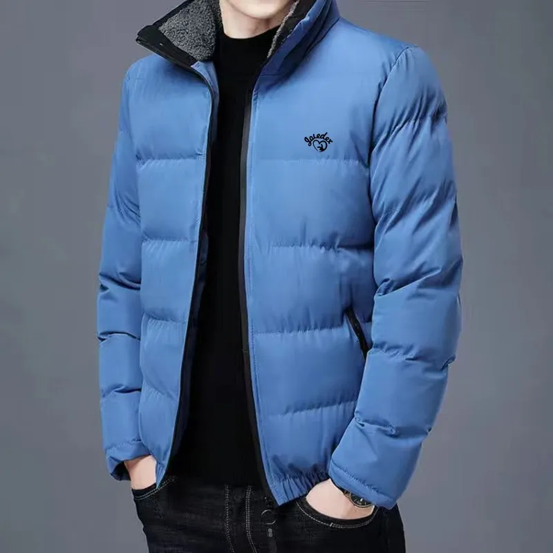 Down Cotton Men Golf Jacket Golf Clothing Stand Collar Thick Warm Coats Fashion Casual Sports Padded Clothes Men Golf Wear