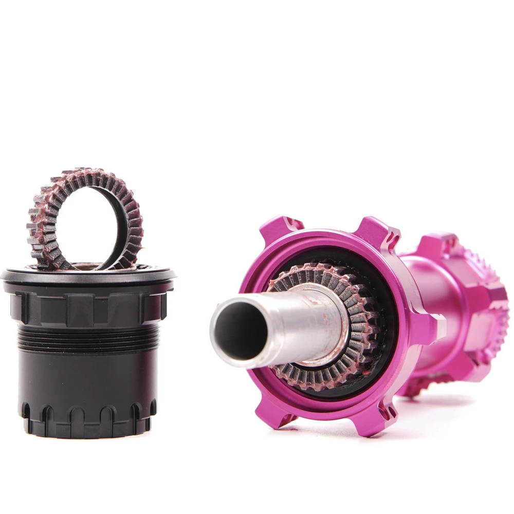 Фиолетовый розовый Ступица дорожного диска 36T Star Ratchet с 24 отверстиями прямой