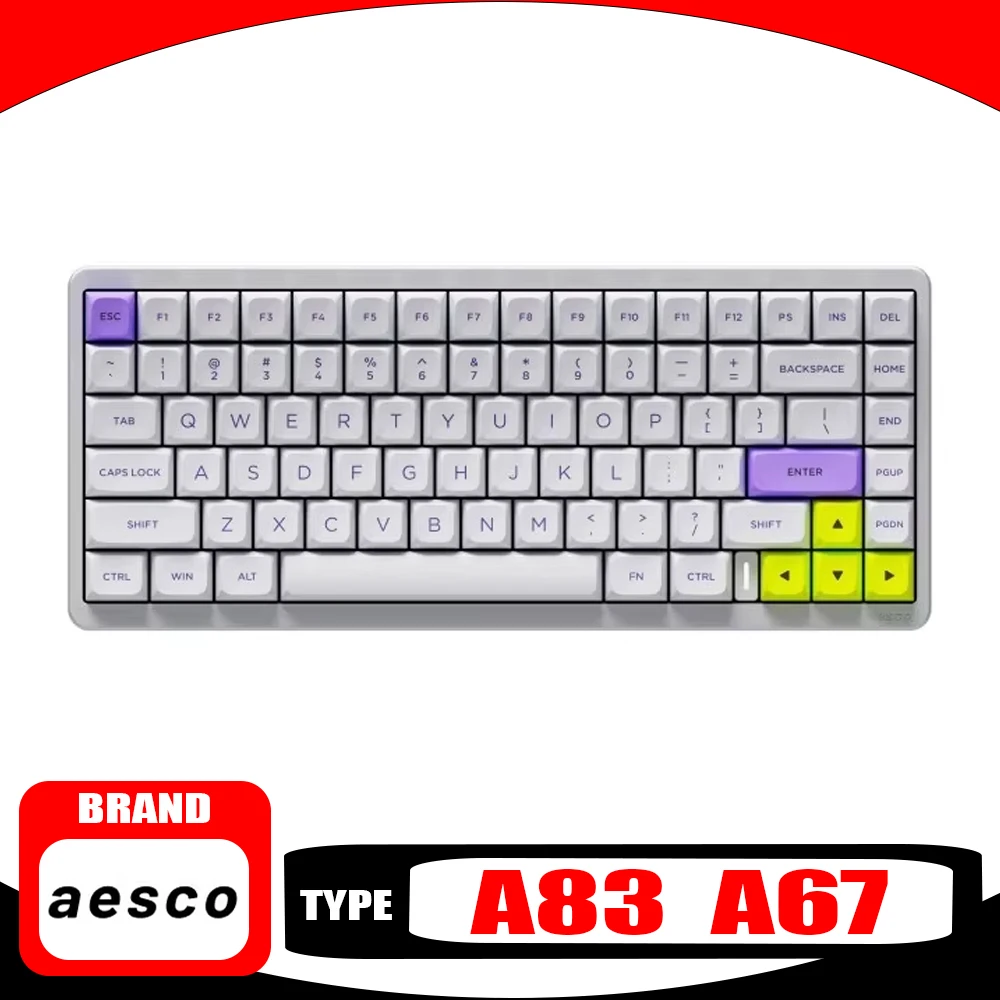 Клавиатура Aesco A83 с индуктивным переключателем проводная беспроводная