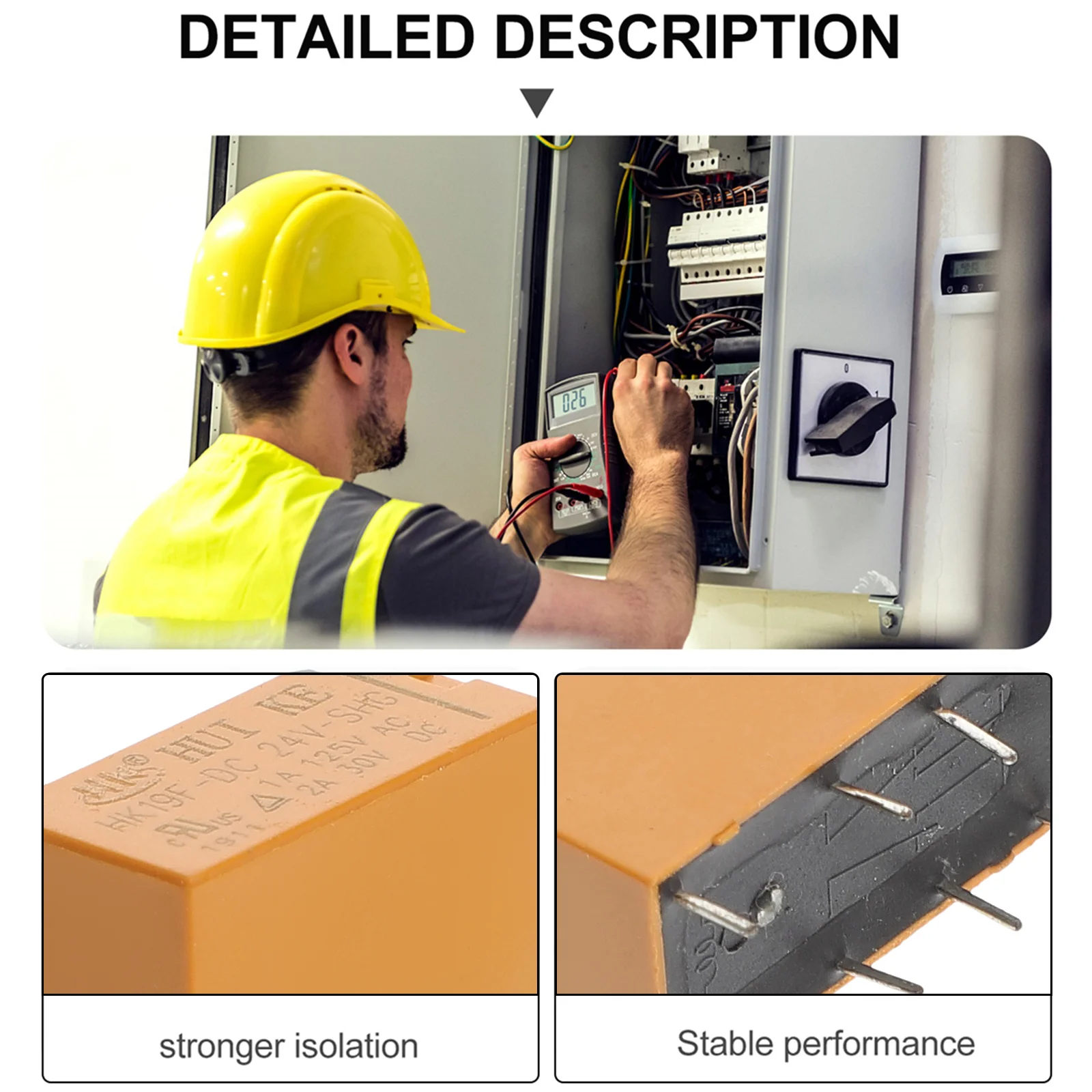 10 шт. 24 В реле напряжения DPDT модуль для замены электроники DIY с фиксацией
