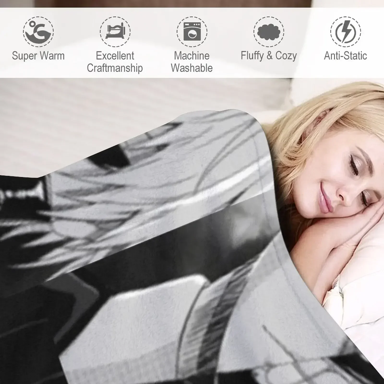 Одеяло Ken Kaneki Furrys Фланелевые одеяла