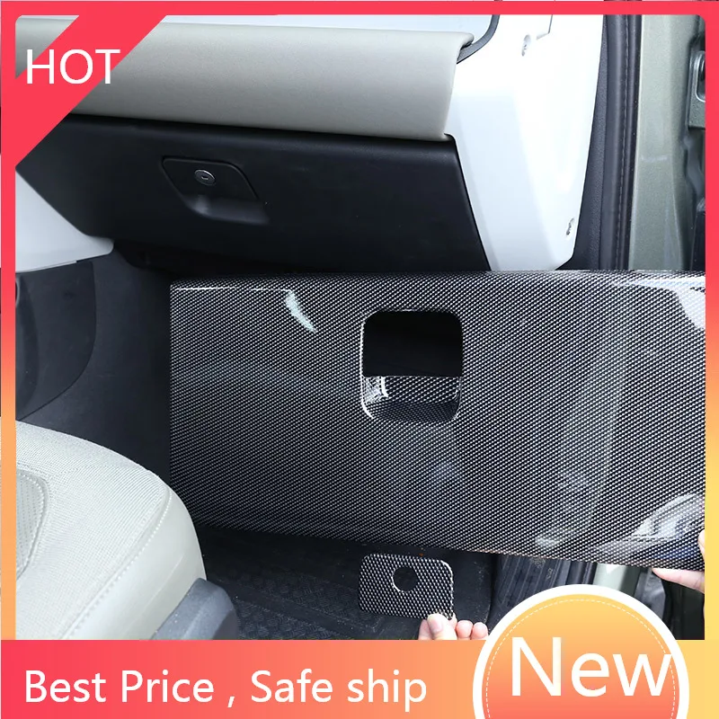 

For Land Rover Defender 110 2020-2022 Car Co-Pilot Glove Box Decorative Panel ABS Carbon Fiber Car Interior Accessories jj