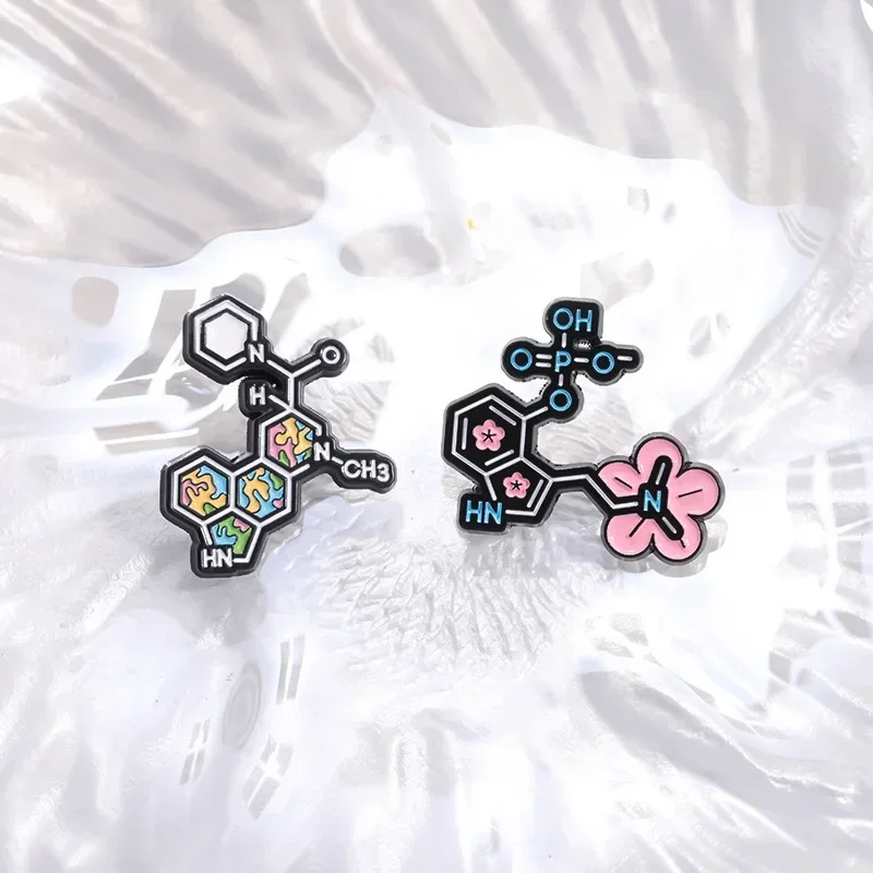 Мультяшная химия молекулярная эмалированная булавка индивидуальный элемент