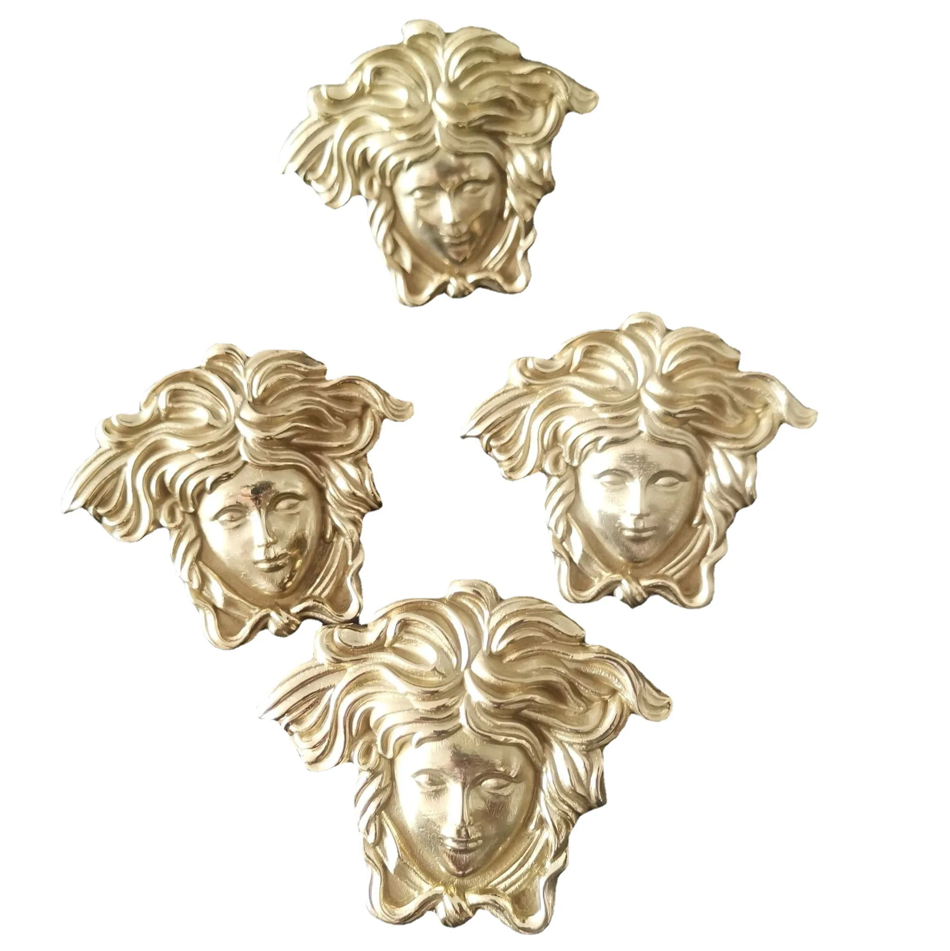 

Портрет из чистой меди, латунная ручка в форме головы, американский креативный ящик, шкаф, винный шкаф, ручки и ручки в новом стиле