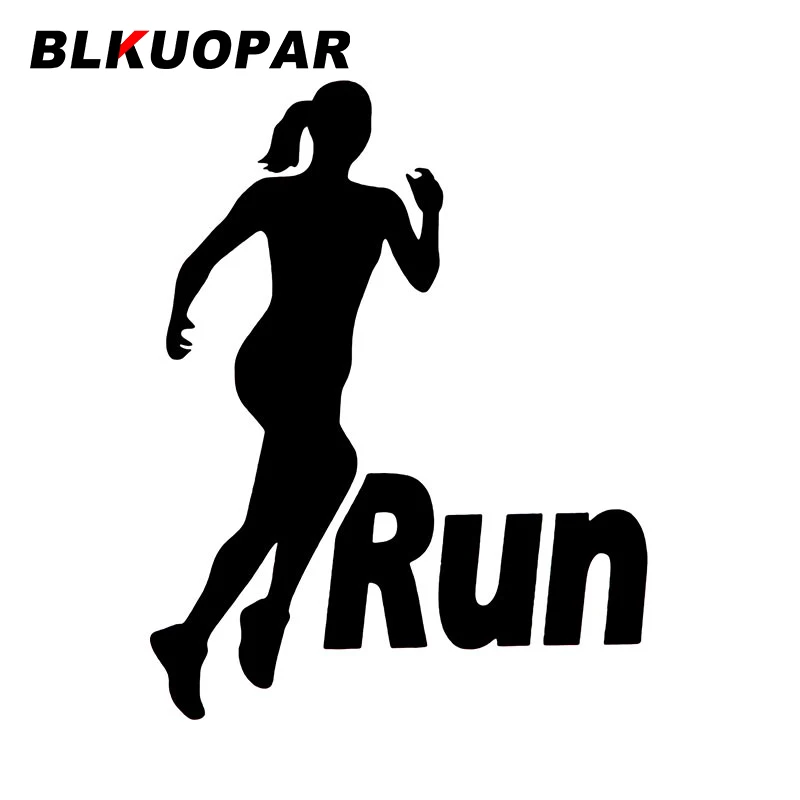 

BLKUOPAR Running Girl, спортивные наклейки для автомобиля, водонепроницаемая графика, устойчивая к царапинам наклейка на лобовое стекло, мотоциклетн...