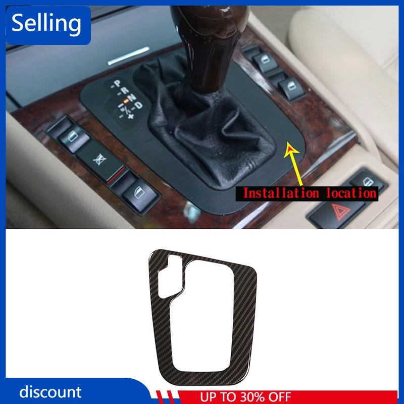 

For BMW 3 Series E46 1998-05 ABS Carbon Fiber/Chrome Automotive Interior Gear Shift Panel Cover Stickers Fecoration Accessories
