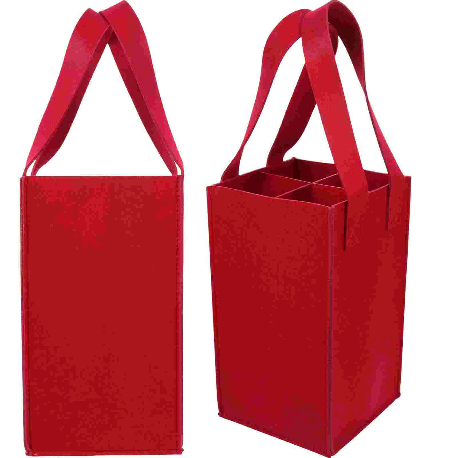 

Bag Bottle Tote Carriergift Beer Champagne Carryingholiday Storage Party Red Packing Wrapping Divided Felt Insulated Bottles