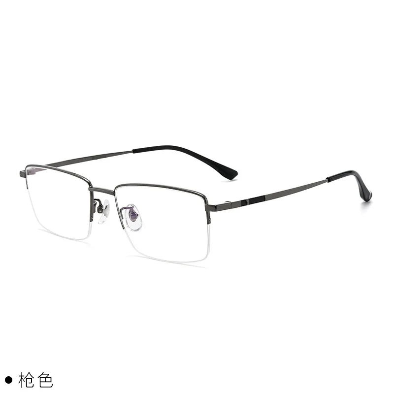 

Оправа титановая унисекс для очков, полуободковая квадратная, 53 мм, 18005