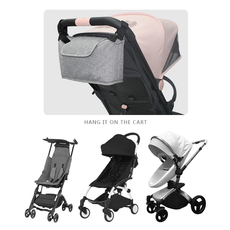 

Multi-pocket Baby Stroller Organizer Bag Waterproof Baby Stuff Nappy Cup Holder Carriage Pram Cart Bottle Bag