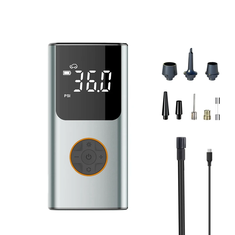 

Car Inflator Pump Portable Handheld Wireless Charging Digital Display With Light 7.4V Car Motorcycle Multifunction Pump