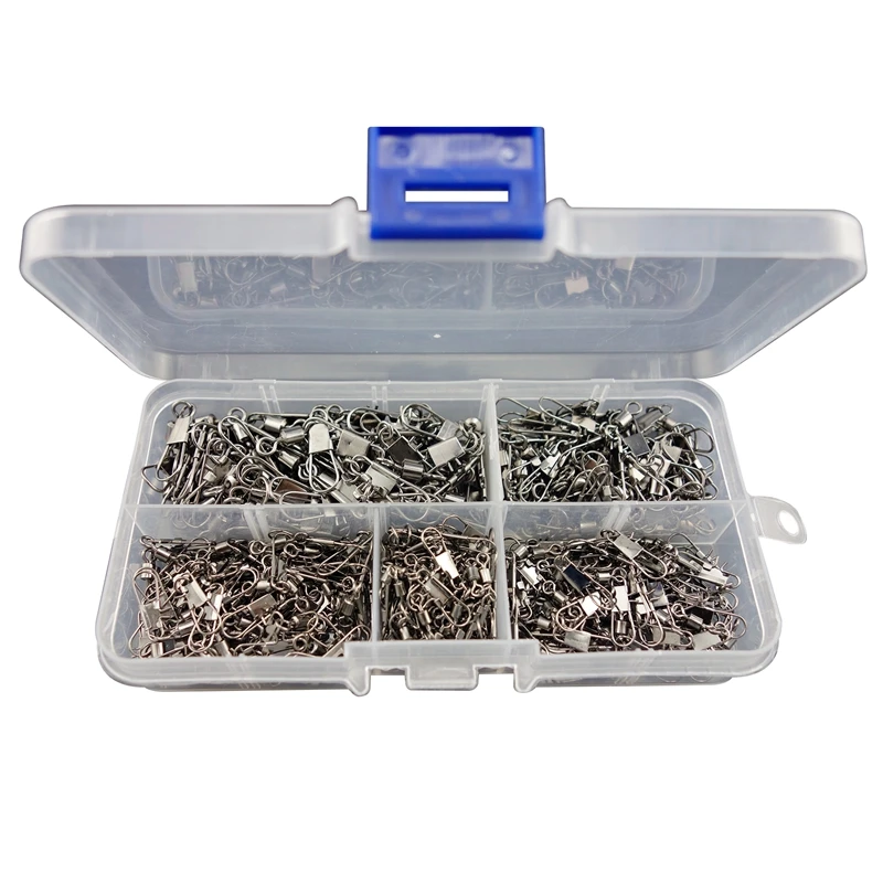 

HOT 300Pcs Fishing Connector Rolling Copper Swivel Pin Bearing Interlock Snap Fishhooks Lures Carp Fishing Accessories
