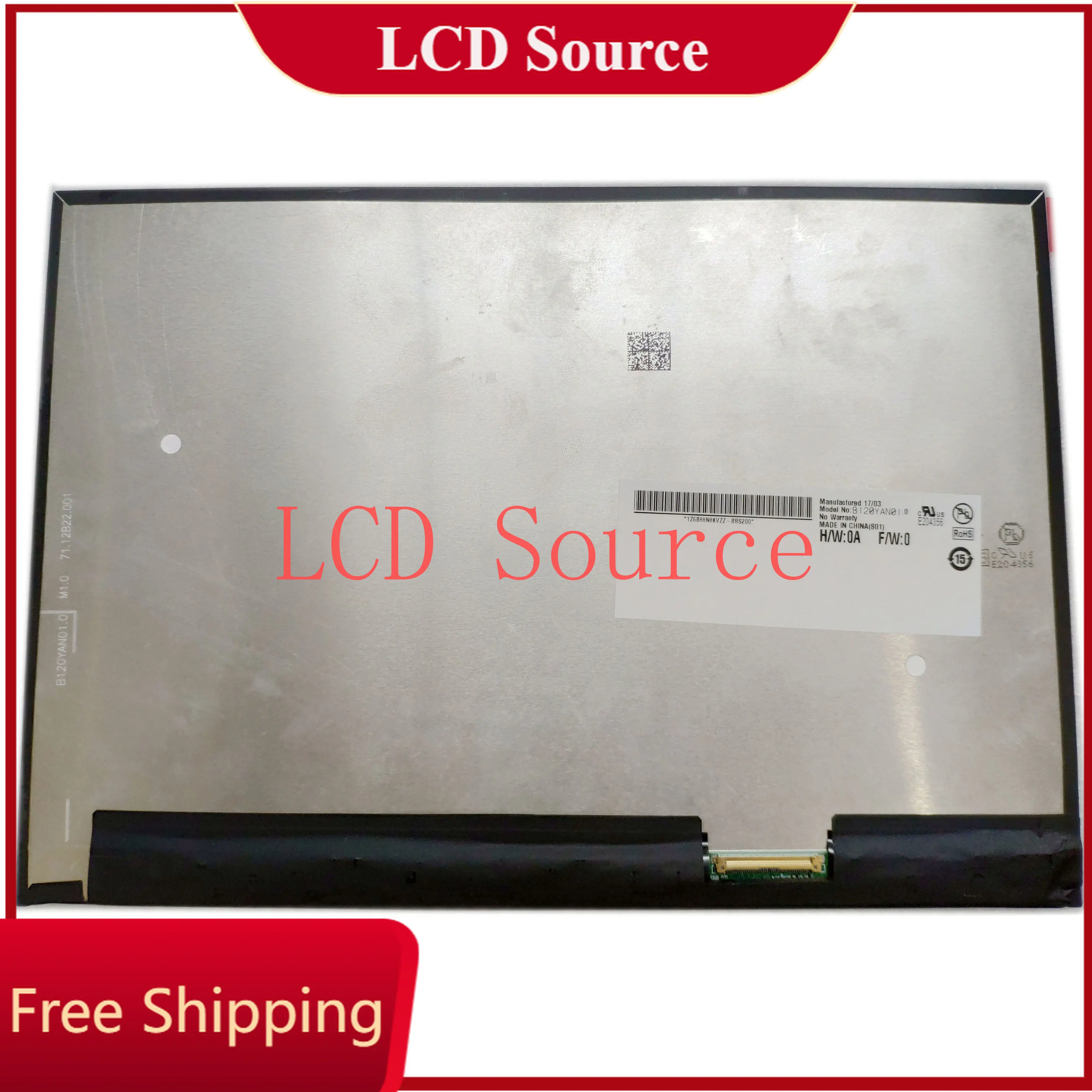 

B120YAN01.0 12.0" 2880x1920 IPS Display 72% NTSC Non-touch LED LCD Screen