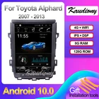 Автомагнитола Kaudiony, мультимедийный проигрыватель для автомобилей Toyota Alphard, 10,4 дюйма, Android 10,0, GPS-навигация, DSP 4G 2007 - 2013