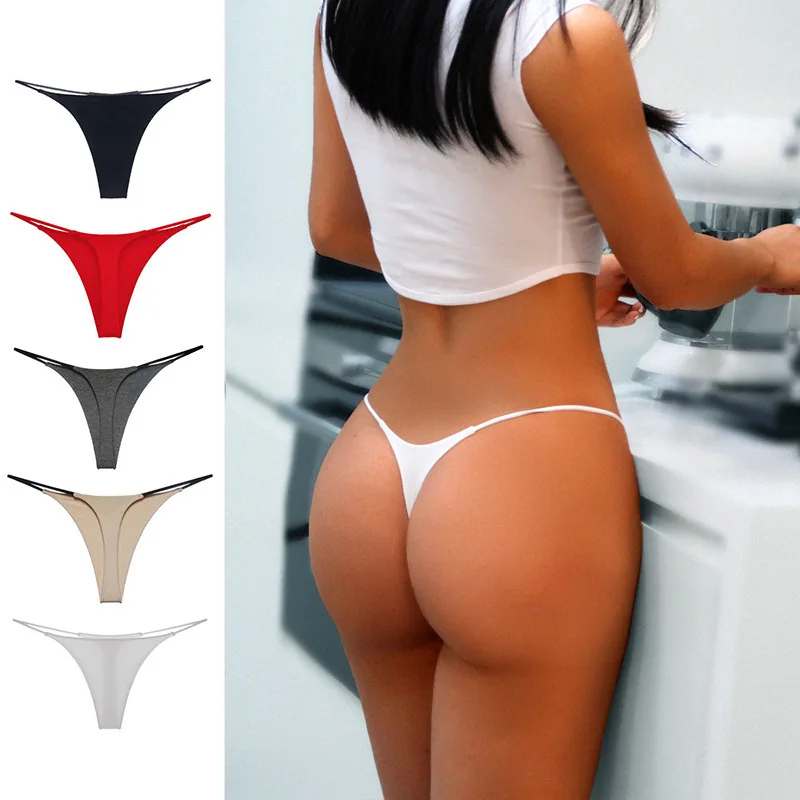 

Sexy thong low waist lingerie for women underwear thin belt double layer bikini cotton panties lenceria femenina tangas mujer