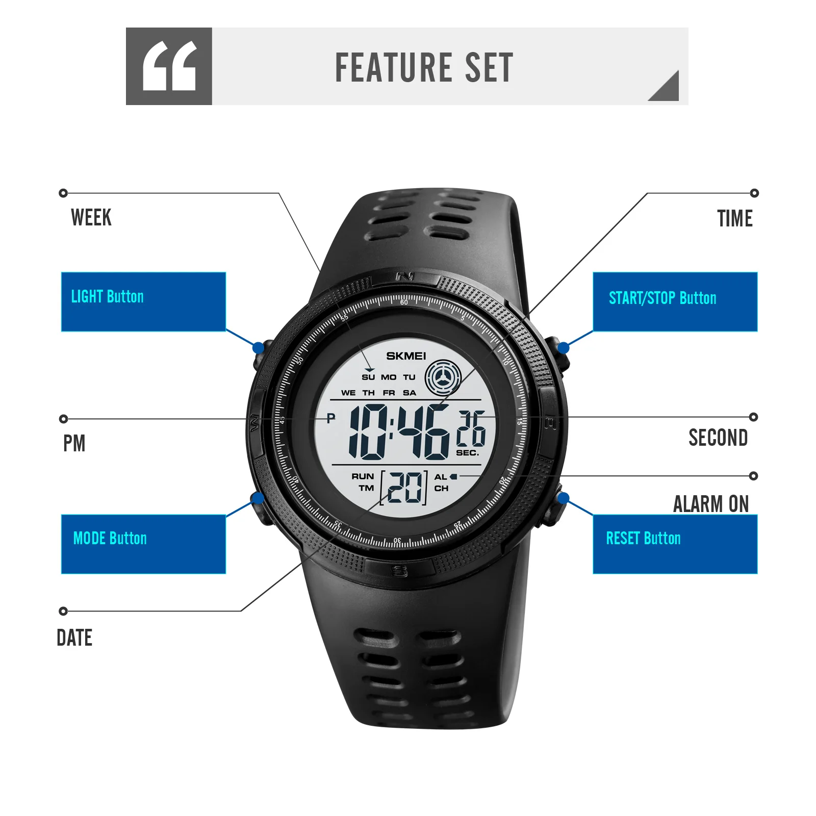 Original New Chirldren Watches Top Brand SKMEI Digital Electronic Watch Sport Kids Wristwatch Countdwn Stopwatch Clock For Gift enlarge