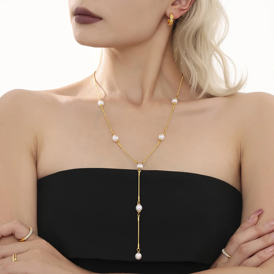 Ожерелья матраса из нержавеющей стали для женщин позолоченные 18 карат с