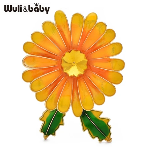 Броши Wuli&baby с цветком ромашки