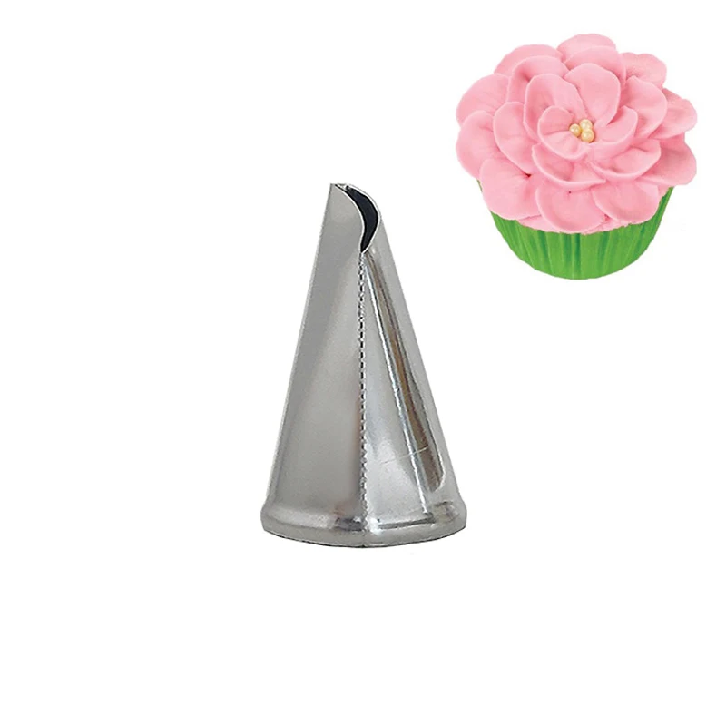 

#CP27 Rose Petal Cream Pastry Tips Metal DIY Cake Fondant Decorating Icing Piping Nozzles Cupcake Decoration Baking Tools