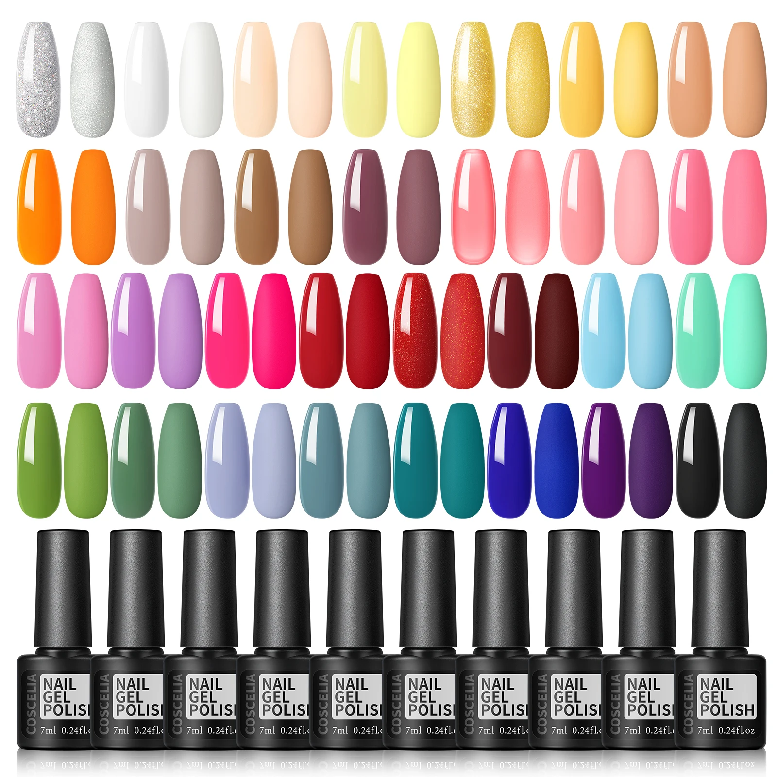 Полуперманентный гель-лак COSCELIA для ногтей 30 цветов 7 мл