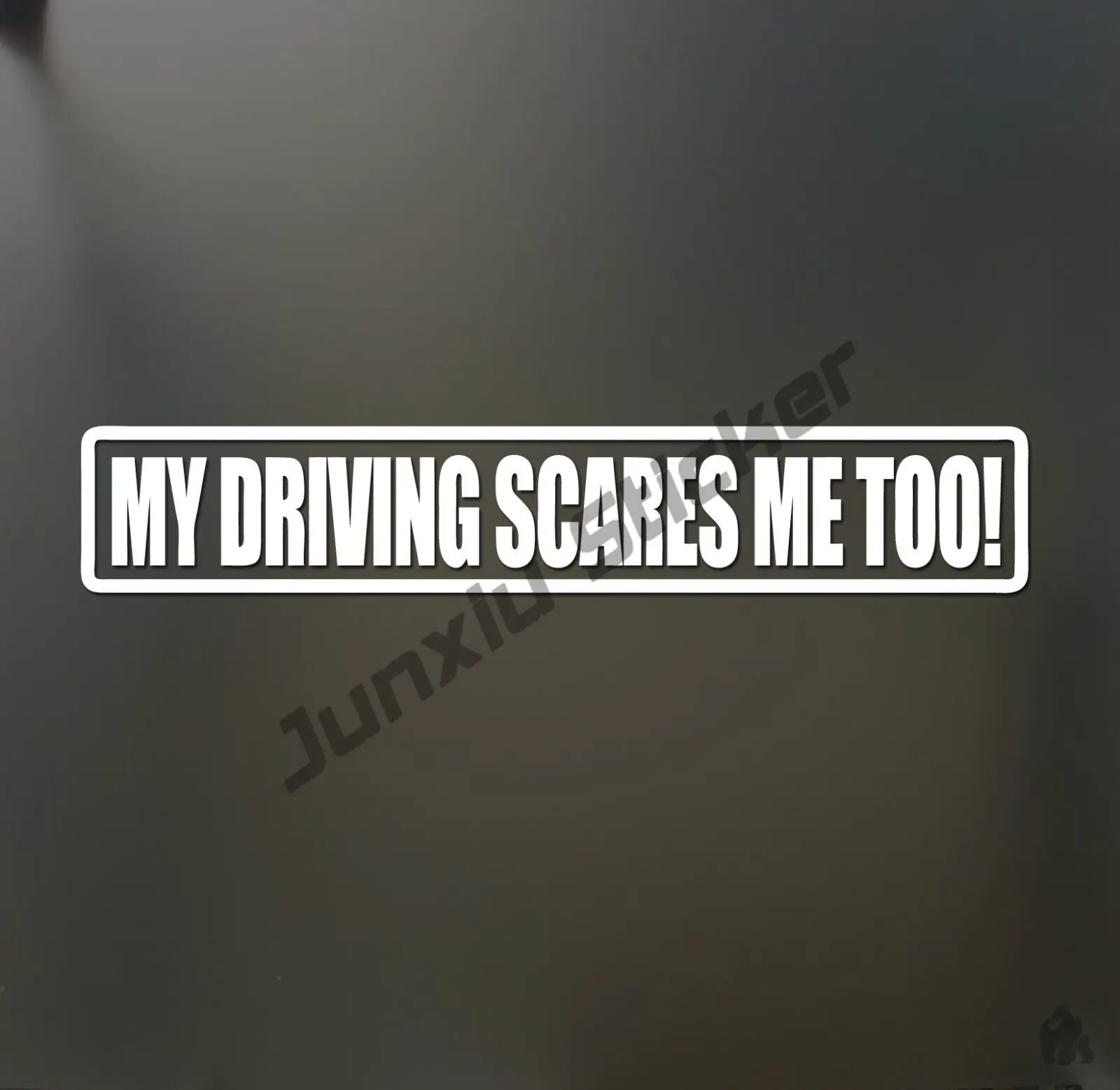 

My Driving Scares Me Too Car Stickers JDM for Men Funny Drift Car Window Decal Window Truck Camper Waterproof Scratch-Proof