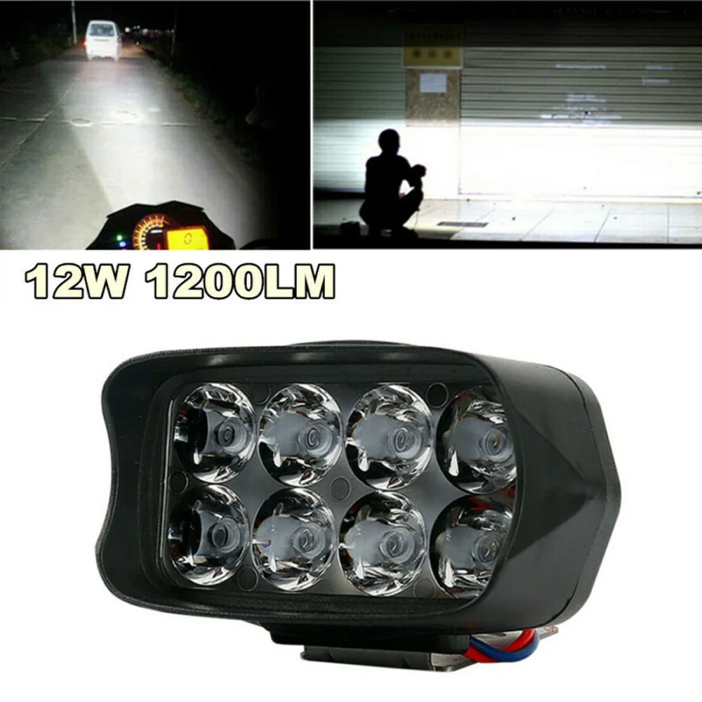 

Motorcycle Reflector Headlight Driving Lamp Waterproof 8LED 6000K Accessories Set Super Bright LED Spotlights Headlamp Headlight