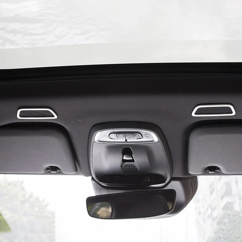 For Volvo XC60 2018 2019 2020 2021 2022 2023 2024 2025 Stainless Steel Car Roof Front Audio Speakers Frame Trim Accessories