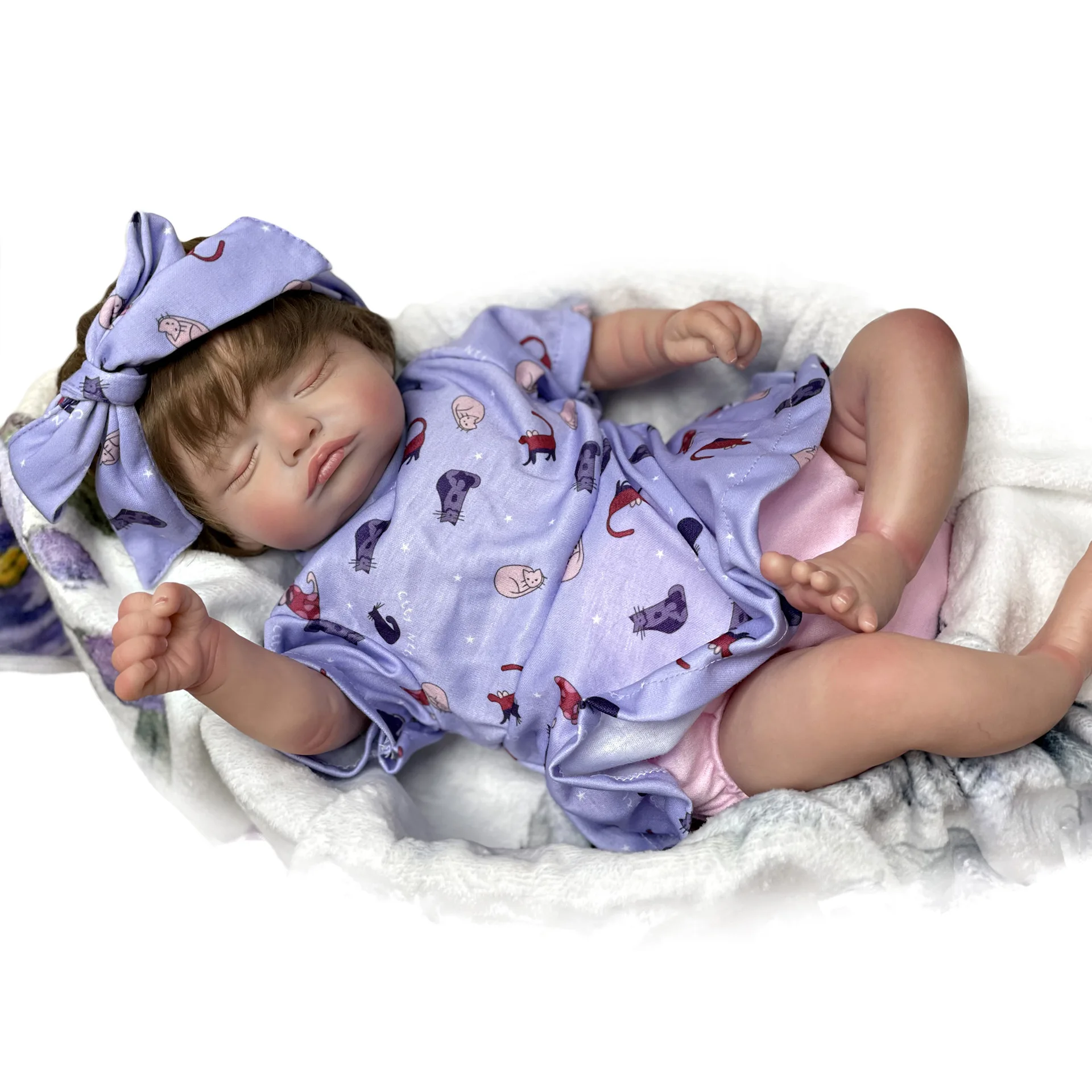 

Реалистичная кукла для новорожденных ручной работы, 19 дюймов