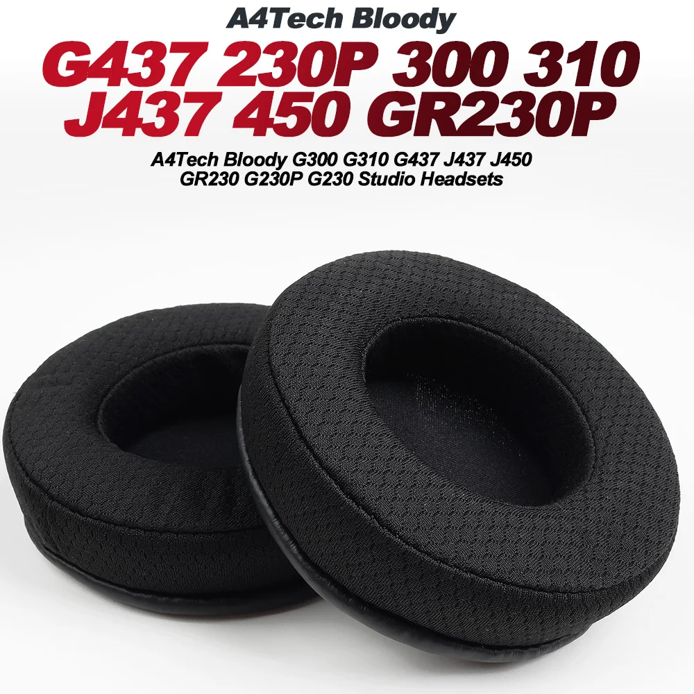 Фото Подушечки для наушников для A4Tech Bloody G300 G310 G437 J437 J450 GR230 G230P G230, сменные подушечки для наушников, тканевая губка с эффектом памяти №1